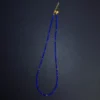Vertical view of the fine blue lapis lazuli necklace and extender clasp