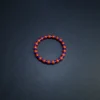 Wide view of imperial blue lapis and Nanhong agate bracelet