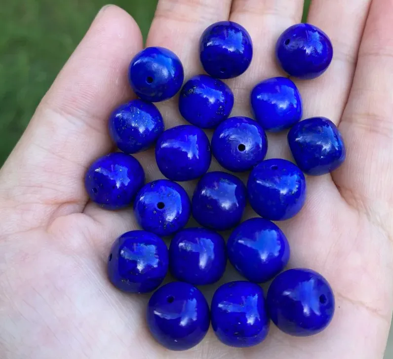 Lapis lazuli with clean blue, white calcite, fine pyrite and heavy pyrite
